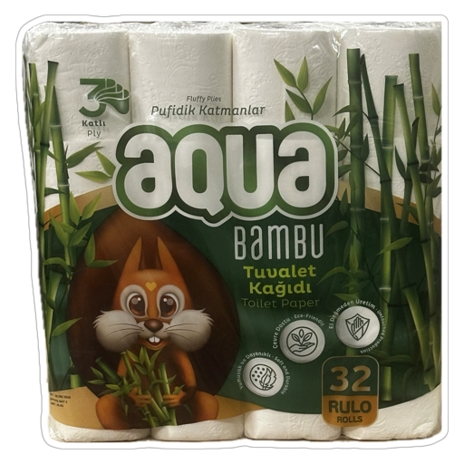 Aqua Toaletpapper Bambo 32pack x3