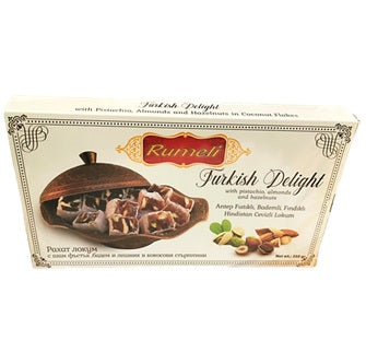 Rumeli Lokum Pistage, Mandel, Hasselnöt 350g x12