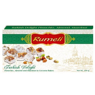 Rumeli Lokum Pistage, Mandel, Hasselnöt 350g x12